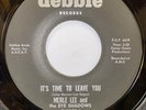 MERLE LEE and the EYE SHADOWS-IT'S TIME TO LEAVE YOU/WANT YOU FOR ME 1963 RECORD