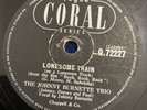 78 rpm-Rockabilly-Johnny Burnette-Lonesome Train/Honey Hush