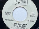 1965 RAY POLLARD It’s A Sad Thing 45 Promo Record  NORTHERN SOUL Rare Vinyl