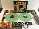 SOCIAL DISTORTION hard times 2Lp GREEN Vinyl DOUBLE Record w/AUTOGRAPHED Poster
