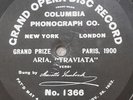 VERY RARE  1903 Columbia Grand Opera Disc Record.. Marcella Sembrich Traviata.
