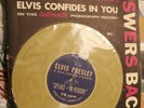 ELVIS PRESLEY: SPEAKS-IN PERSON RAINBO 7 Single 78 RPM attached to magazine