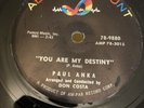 ABC Paramount 78 RPM Paul Anka - You Are My Destiny 9880 V++