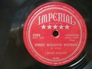 T-BONE WALKER - RnB 78rpm - IMPERIAL #5202 - STREET WALKING WOMAN / BLUES WOMAN