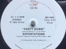 EXPORTATIONS PARTY DOWN - RARE PRIVATE PRESS BOOGIE SOUL FUNK OG 12” BIRDIE