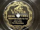 Jazz-78 RPM-The Missourians-Prohibition Blues/Stoppin' The Traffic-V-38120-V+