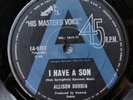 ALLISON DURBIN I Have A Son - A-label promo HMV 1971 demo Rick SPRINGFIELD ZOOT