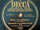 Bing Crosby/Andrews Sisters-Mele Kalikimaka/Poppa Santa Claus 1950 Decca 78 rpm
