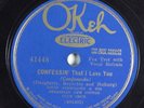 Jazz 78 LOUIS ARMSTRONG Confessin' That I Love You OKEH 41448 V+ HEAR 628