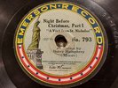 HARRY HUMPHREY Night Before Christmas EMERSON 7 Inch 78 RPM Shellac Christmas