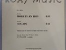 ART ROCK Roxy Music More Than This / Avalon WB PRO-A-2033 1982 NM 12
