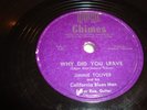 JIMMIE TOLIVER & CA BLUES MEN- CHIMES 78 RPM- WHY DID YOU LEAVE/ ROLLING- RARE