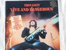 Thin Lizzy: Live And Dangerous LP 1978 Warner Bros, Gold Promo & Hype Sticker EX