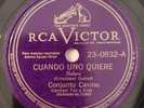 Conjunto Casino Cuando Uno Quiere A Venezuela Guaracha RCA Victor Latin 78RPM