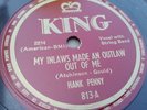 Hank Penny 78rpm Single 10-inch King Records #813 My Inlaws Made an Outlaw Out