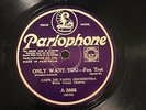 JAZZ CAFE DE PARIS ORCH Only Want You AUSPARLOPHONE 2888 E  girl vocal