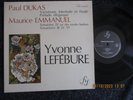 RARE NM ED1 YVONNE LEFEBURE / DUKAS / EMMANUEL / FY STEREO  017 FRANCE
