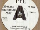 PETULA CLARK*I COULDN'T LIVE WITHOUT YOUR LOVE*DEMO*BEAT*THE PYE LABEL*LISTEN