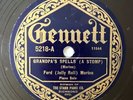 Jelly Roll Morton Gennett 5218 Kansas City Stomp 78 RPM Jazz Record E-/V+