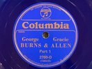 Columbia 2780D BURNS & ALLEN ( George & Gracie )    78 rpm  E  1933
