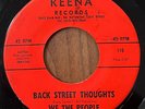WE THE PEOPLE - Back Street Thoughts REENA PSYCH GARAGE 45 RARE VG+ AMERICAN ZOO