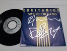 EURYTHMICS autograph DAVE STEWART & ANNIE LENNOX vinyl 7' signed live concert
