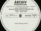 SZERYNG BACH SONATA & PARTITA VIOLIN SOLO Nos. 3 ARCHIV TEST PRESSING LP AS NEW