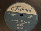DOOWOP Federal 78 RPM The Royals - Starting From Tonight 12077 V++