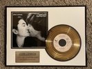 JOHN LENNON - ( JUST LIKE ) STARTING OVER, 24 KT GOLD PLATED RECORD, FRAMED, NEW