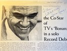 *SIGNED* by LORNE GREENE LP 1963 Vinyl Record ALBUM YOUNG AT HEART BONANZA STAR