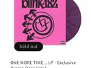 Blink 182 - One More Time EXCLUSIVE Limited PURPLE OOZE vinyl RARE & SOLD OUT