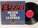 SAXON Denim And Leather 1981 LP CARRERE ARZ 37685 NEAR MINT Vinyl