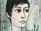 Bernard BUFFET Art Cover BIZET Annabel Buffet Aquarelle LP 1969 Chanson Peintre