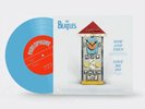 THE BEATLES NOW AND THEN 3x 7” VINYL COLOUR SET MARBLE / LIGHT BLUE / CLEAR + CD