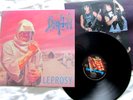 DEATH - LEPROSY - 1988 1st UK RARE EDITION + INNER  UNDER ONE FLAG 24  VINYL LP