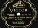 Victor #20851: Rev. J.M. Gates-Army Of The Lord/With The Staff In My Hand E/E+