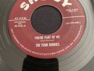 THE FOUR BUDDIES YOU’RE PART OF ME/STORY BLUES. SAVOY 45-845 RARE 1952 DOO WOP
