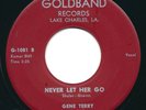 GENE TERRY & DOWN BEATS - Never Let Her Go / No Mail -GOLDBAND- Rockabilly 45