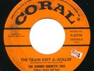 JOHNNY BURNETTE TRIO - Train Kept A-Rollin / Honey Hush -CORAL- Rockabilly 45