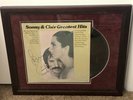 1974 Sonny And Cher Greatest Hits 12” VINYL Record Framed Autographed With COA