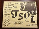 TSOL  / Dresden  live in Connecticut 1984 -- original flyer super rare