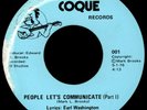 COQUE People Let's Communicate 45 Coque Rare 1970s DC Psych Funk M-
