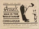 ASSUCK MAN IS THE BASTARD 1996 Original Show Flyer INFEST CROSSED OUT SPAZZ