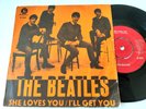 Very rare The Beatles single 45 She Loves You Orange Parlophone 1964 Sweden