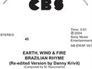 EARTH WIND & FIRE `Earth, Wind & Fire - Brazilian Rhyme (Danny Kriv VINYL LP NEW