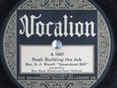 Black Gospel 78 REV. S.J. WORELL Noah Building The Ark VOCALION 1067 HEAR 1739