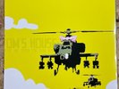 2009 Happy Choppers by Banksy Genuine Canvas Poster Dirty Funker Vinyl Flat Beat