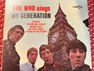 Vintage Classic Rock Vinyl - The Who - My Generation - 1966 - Stereo