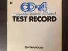 Kenwood CD-4 Test Record 45 rpm Vinyl Compatible Discrete 4-Channel Disc 4DE-505