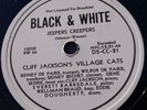 Cliff Jackson 78rpm Single 12-inch Black & White Records #46 Jeepers Creepers